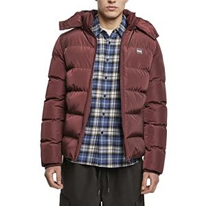 Urban classics Veste Puffer-grandes Tailles Hooded 3XL bordeaux