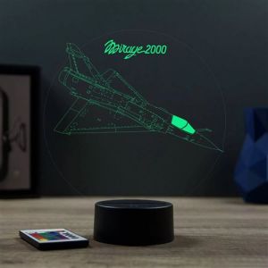 Lampe illusion 3D Mirage 2000 C Dassault - JNB-MAKER - LED - Intérieur - Contemporain - Design