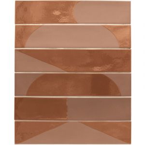 WADI DECOR TERRA - Carrelage 6x30 cm rectangulaire brillant terracotta 30175