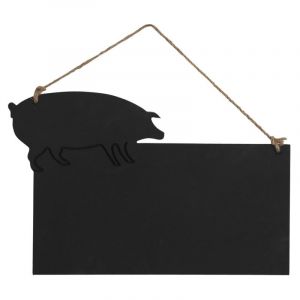 Aubry Gaspard Tableau noir mémo ardoise - Cochon - 48x31 cm - Bois - Décoration murale - Enfant
