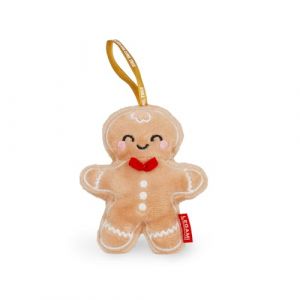 Legami Décoration de Noël en Peluche Oh-Oh-Ornaments, Thème Gingerbread, Boule de Noël, à Suspendre dans Le Sapin, en Polyester, 9 x 10 x 4 cm