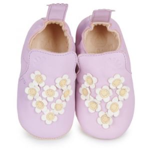 Easy Peasy Chaussons enfant MY BLU COEUR EN FLEURS Violet - Taille 6-12 mois