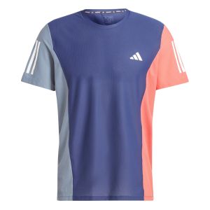 Adidas T-shirt Own The Run Colorblock - Dark Blue / Preloved Ink / Preloved Scarlet, Dark Blue / Preloved Ink / Preloved Scarlet - Taille S