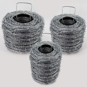 Aquagart - 1 000 m fil de fer barbelé galvanisé, 1,6 / 1,7 mm pour clôture de protection contre la faune sauvage, clôture forestière, grillage noué