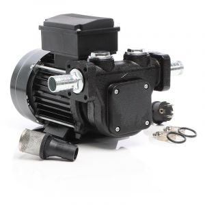 wiltec Pompe à Fuel Gasoil bio Autoaspirante – 230 v / 750 w / 100 l/min – Hauteur d'aspiration max. de 3 m – Pour gazole et huile de chauffage