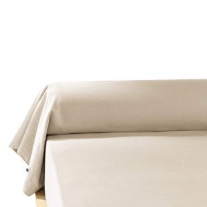 Terre de Nuit Taie de traversin flanelle beige 160 cm
