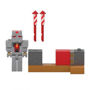 Mattel Minecraft Coffret Lanceur de Feu Redstone avec Lanceur, Figurine de 8 cm &agrave; Collectionner, JKK10