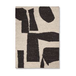 Ferm Living Tapis en laine off-white et coffee 140 x 200 cm Piece