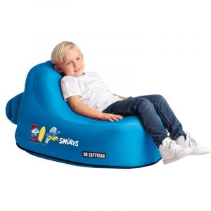 Chaise Schtroumpf pour enfants Softybag Bleu