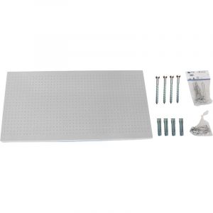Simon Rack Simonwork Panneau outils mural avec 14 crochets et 3 supports Blanc 1200 x 400 mm