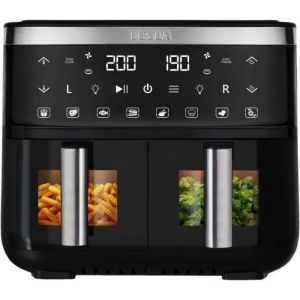 Tesla Friteuse électrique - AirCook DualZone Q450 XXL - Noir - Température variable - Double panier