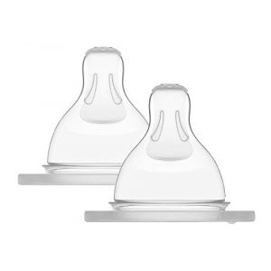 Mam Lot de 2 tétines à débit extra lent - Taille 0 - Convient aux nouveau-nés - En silicone - Pour biberons - Compatible avec tous les biberons