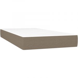 VidaXL Matelas à ressorts ensachés pour enfants taupe 80x160 cm tissu, meuble de chambre à coucher, matelas à ressorts, matelas de lit avec housse de fermeture éclair