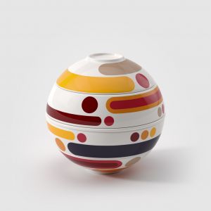 Villeroy & Boch Iconic La Petite Boule Miami multicolore, résistant au lave-vaisselle/micro-ondes, set de vaisselle, 5 pièces, pour les snacks, objet décoratif, porcelaine Premium