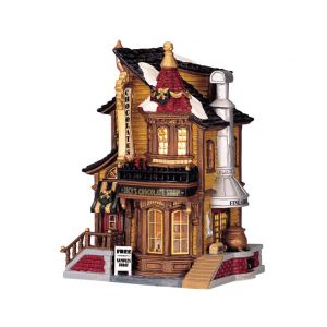 Lemax Maison Chocolaterie de Lucy &agrave; piles Caddington Village 13,5x10,4x18 cm