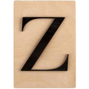 Rayher Lettres en bois déco façon Scrabble - 14,9 x 10,5 cm - Z