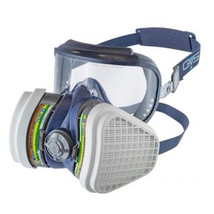 3L GVS Masque SPR535 Elipse Integra avec filtres ABEK1P3 contre les risques Poussieres Et Multiples Gaz, M/L, Bleu