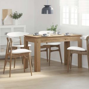 VidaXL Table à manger chêne artisanal 120x60x76 cm bois d'ingénierie