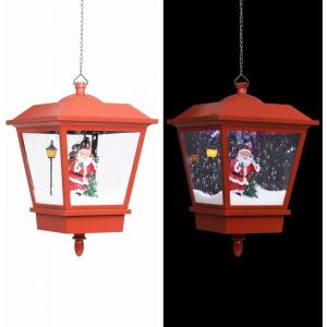 Image de VidaXL Lampe suspendue de Noël lumière LED Père Noël Rouge 27x27x45 cm