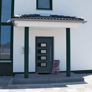 VidaXL Porte d'entrée Anthracite 100x200 cm Aluminium et PVC