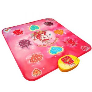 VATOS Tapis de Danse Jouet musical Filles 3+ans Volume réglable et lumières LED 5 Jeux de Danse 3 Niveaux de défi Cadeaux enfant