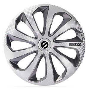 sparco Enjoliveurs Sicilia 14 pouces ABS argent / gris lot de 4