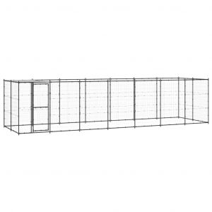 VidaXL Chenil Ext¿¿Rieur Acier Avec Toit 16,94 M?