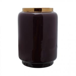 Prix Vase en Fer Design Ulte 20cm Violet & Or