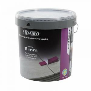 Sidamo Seau de 1000 croisillons auto-nivelant 0-12 mm longueur 2 mm - 11255303