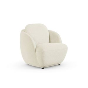 Fauteuil boule tissu bouclette, Alpine