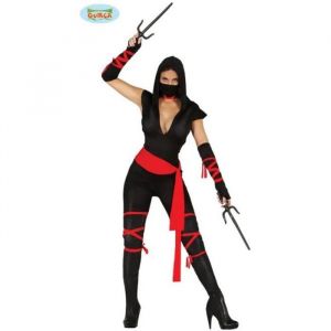 Déguisement ninja sexy combinaison femme - Couleur Noir - Taille Small