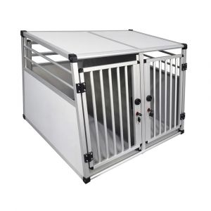 Cage de transport de voiture pour chien double aluminium Nobby Pet Nouveau Design