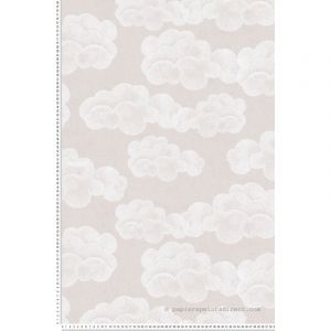 A.S. Creation Papier peint pour chambre d'enfant Lilly & Luis - Papier peint intissé résistant à l'aspect nuageux - 10,05 m x 0,53 m - Beige, marron, blanc - Fabriqué en Allemagne - 771433