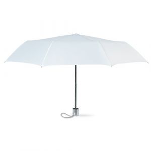 Image de eBuyGB Mini Folding Compact Umbrella With Pouch, Manual Opening Parapluie canne, 94 cm, Blanc (White)