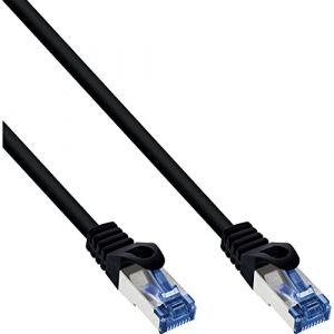 Inline 73800S c&acirc;ble de r&eacute;seau 10 m Cat6a S/FTP (S-STP) Noir - C&acirc;bles de r&eacute;seau (10 m, Cat6a, S/FTP (S-STP), RJ-45, RJ-45, Noir)