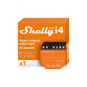 Shelly 3800235261828 i4_Gen3 Contrôleur Wi-Fi, Orange