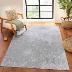 SURYA Tapis de Salon &agrave; Poils Courts et Doux Tapis Persan Vintage Oriental Beige et Blanc 120 x 170 cm