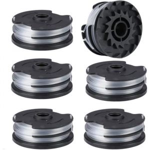 Parkside 6pcs Bobine Fil Nylon pour LIDL Akku PRTA 20-Li C3 A1B2 PRT 550 A1 A3 PRT 300 A1 Pièces de Rechange Coupe Bordure