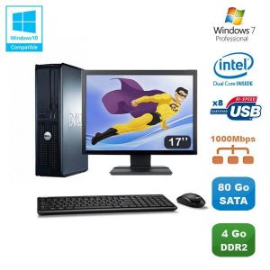 Dell Optiplex 760 DT - Dual Core E5200 2,5 GHz + Ecran 17"