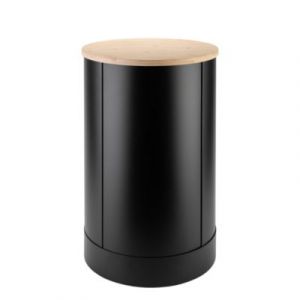 Dixneuf Réserve à Granules Bois Fractio Acier et bambou Design