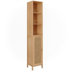 Vicco - Armoire de salle de bain Liora, Bambou, 30x170cm