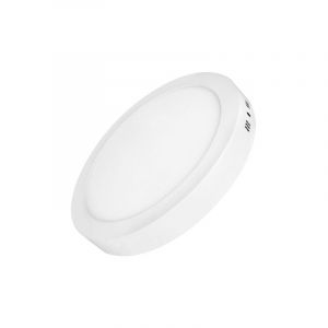 Optonica Mini panneau rond à surface rétroéclairée par LED - 18W - 6000K - 210mm - Blanc du Jour