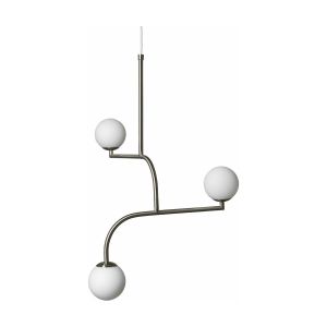 Suspension - MOBIL 70 Nickel Mat Nickel, verre opalin