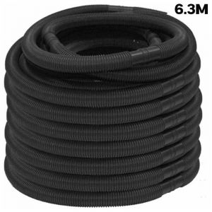 Tuyau pour Piscine, Tuyau Solaire, Accessoires De Nettoyage De Tuyau D'aspiration pour Piscine, Divisible Tous Les 105 cm, Noir, Diamètre 32 mm,