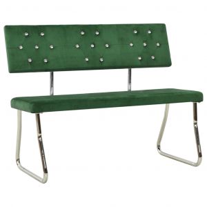 Image de VidaXL Banc 110 cm Vert fonc? Velours