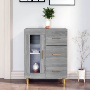 VidaXL Buffet Sonoma gris 69,5x34x90 cm Bois d'ingénierie Gris