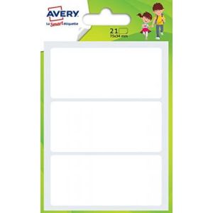 Avery-Zweckform ETMU21 - 21 &eacute;tiquettes multi-usages blanches, format 75 x 34 mm