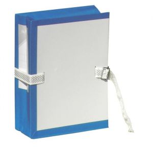 Fast 100726058 - Lot de 25 pochettes archives A4 &agrave; soufflet PVC, coloris bleu