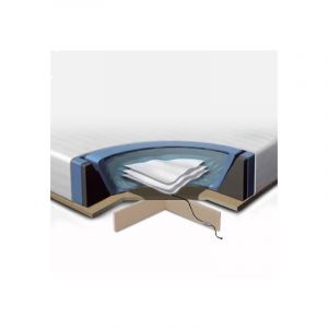 Beliani Kit complet pour lit à eau 160x200 cm - Matelas à eau - cadre en mousse - housse - 2 x chauffages - podium - conditionneur