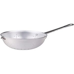 Agnelli Pentole Passoire en aluminium bltf, avec poign&eacute;e et crochet en acier inoxydable, Argent&eacute;